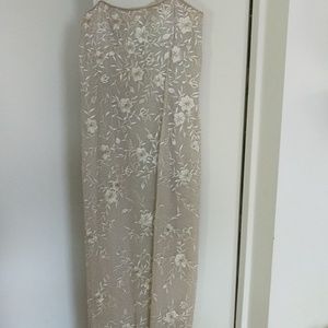 Full length beaded evening gown